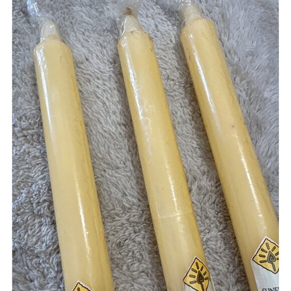 Set Of 3 Sunflower Formal Candles 10" Lancaster Colony Made in USA - Picture 6 of 6